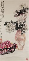 Tang Yun b.1910 Chinese Watercolour Paper Scroll