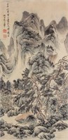 Wang Hui 1632-1717 Chinese Watercolour Paper Roll