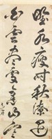 Chinese Calligraphy on Paper Roll Signed by Artist