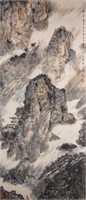 Fu Baoshi 1904-1965 Chinese Watercolour Paper Roll