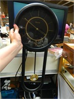 Bulova Wall Clock with Pendulum Black