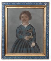 19th c. Portrait Of A Girl