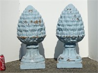 Pair Of Composition Finials