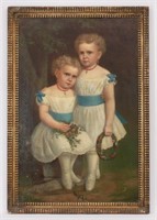 19th c. Portrait Of Children