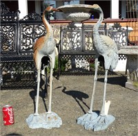 Pair Of Cast Metal Birds