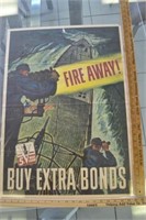 "Fire Away / Buy Extra Bonds" Poster