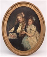 19th c. Portrait Of Sisters