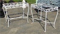 Pair Of Wrought Iron Patio Tables