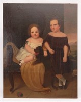 19th c. Portrait Of Children