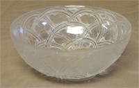 Lalique "Pinsons" Bird Motif Glass Bowl.