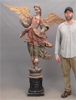 18th c. Wooden Religious Carved Angel