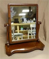 Victorian Mahogany Framed Shaving Mirror.
