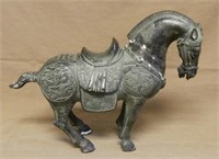 Chinese Tang Horse Style Bronze Figure.