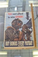 "You can't afford to miss EITHER" Buy Bonds Poster