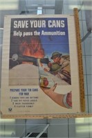 "SAVE YOUR CANS" Prepare your cans for war