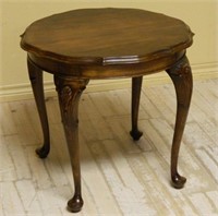 Queen Anne Walnut Occasional Table.