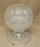 Large Cut Glass Rose Bowl on Stand.