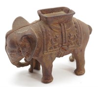 A C William Antique Elephant w/Howdah Bank