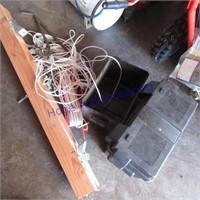 2 battery boxes, rope pulley