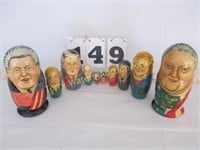 2 Sets of Clinton/Gore Nesting Dolls