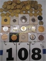 64 Coins & Tokens - Longhorn Trolley, 1937s wheat,