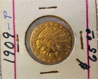 1909 P $5 Gold