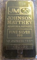 Johnson Matthey 10 Ounce Silver Bar