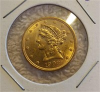 1902 S $5 Gold