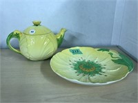 Carleton Ware Teapot And Plate
