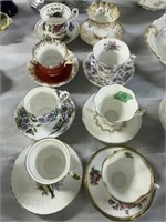 8 Teacups & Saucers