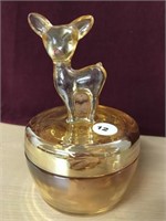 Baby Deer Topped Lidded Dish