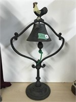Cast Iron Bell with Rooster on Top