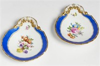 2 Meissen Oyster Shot Shell Dishes