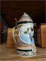 Ducks Unlimited into the wind beer stein, one