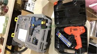 Black & Decker drill and Ryobi battery operated