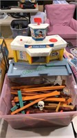 Fisher price airport terminal, Lincoln logs in a