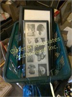Basket with picture frames