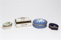 4 Assorted Porcelain Boxes, including Limoges