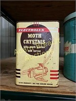 Vintage Electrolux moth crystals tin