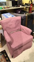 Upholster swivel chair with nice slip cover,