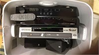 Yamaha sound receiver and go video VHS DVD