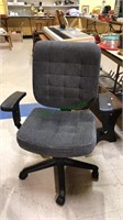 Corduroy office chair on casters, with adjustable