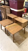 Pair of Oak step back End tables