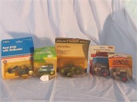 5 TRACTORS 1/64 SCALE TOYS