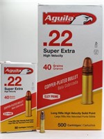 500Rds Aquila .22 Super Extra 40Gr Cartridges