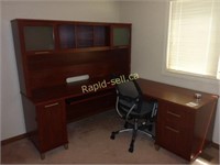 Executive Wooden Office Desk & Chair