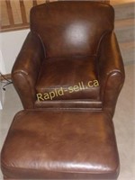 Leather Chair & Ottoman