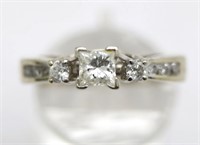 14K White Gold Princess Diamond Wedding Ring Set