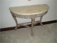 Wall Table Marble Faux Top-20x43x31