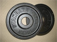 2-10 lb. Standard Plates